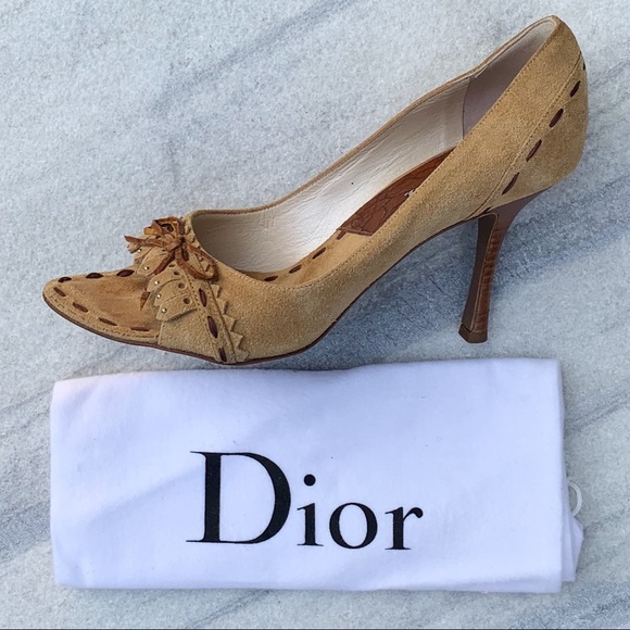 Authentic Dior Moccasin Peep Toe Heels - Picture 3 of 8